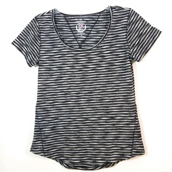 NWOT Athletic Collection space dye stripe top M - Picture 1 of 8
